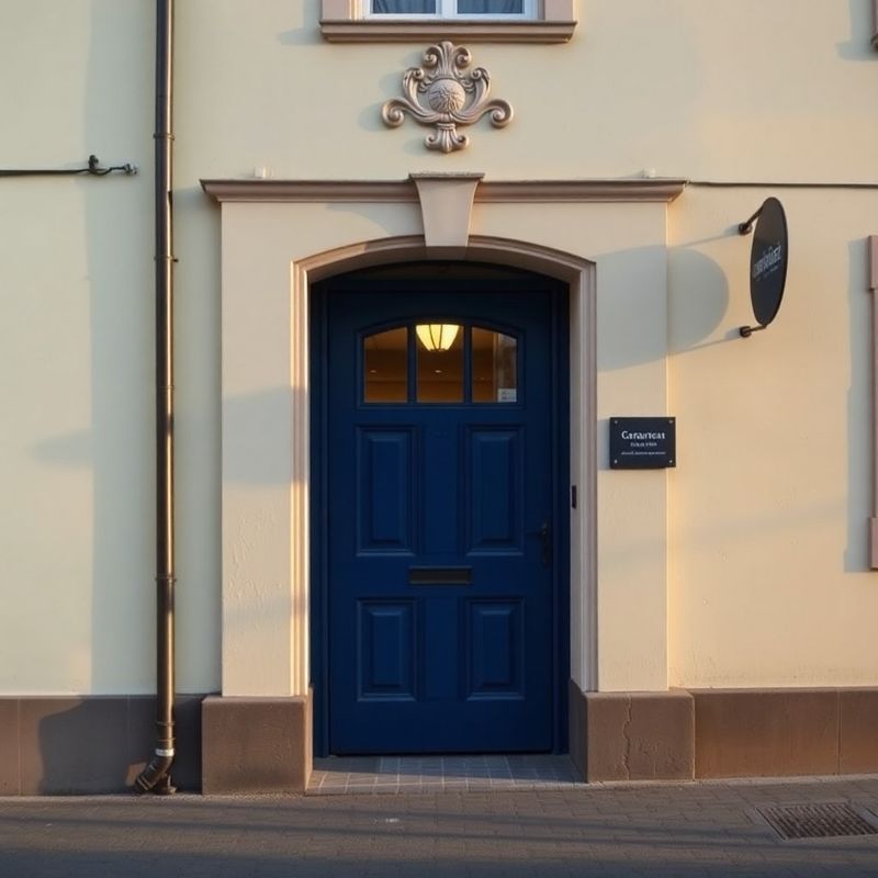 Vchod do kanceláře Skupiny Plzeň na Gočárově ulici